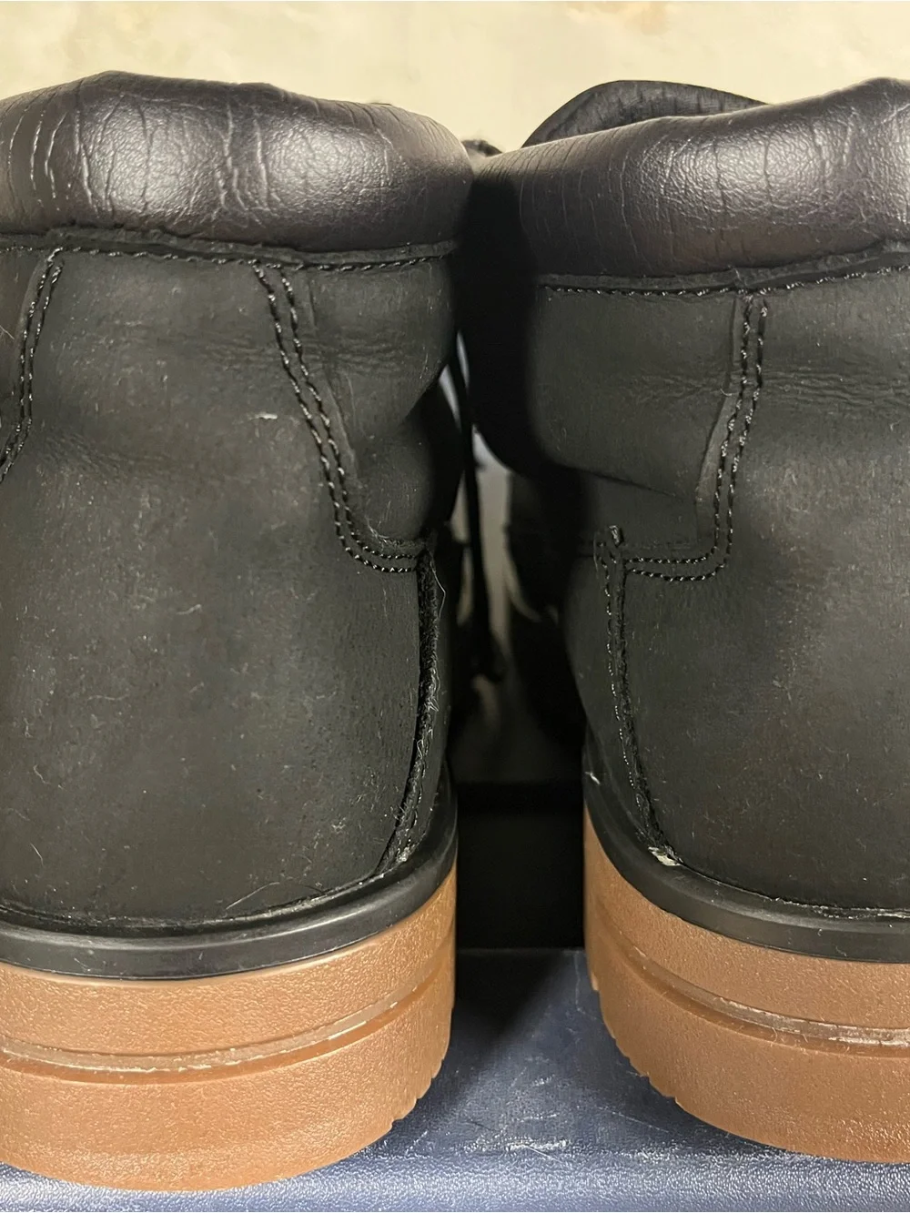 Timberland Black Work-Style Leather Lace-Up Boots